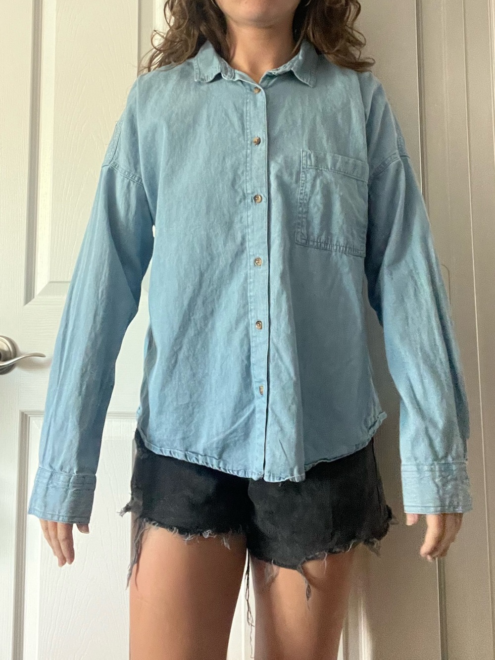 Thereabouts Denim Button-Up Shirt - Picture 12 of 13